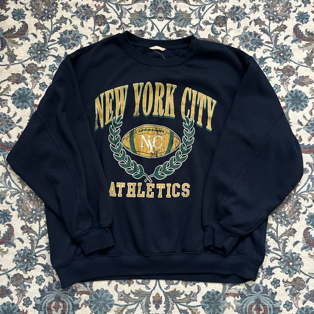 Navy New York City Athletics Crewneck Sweatshirt